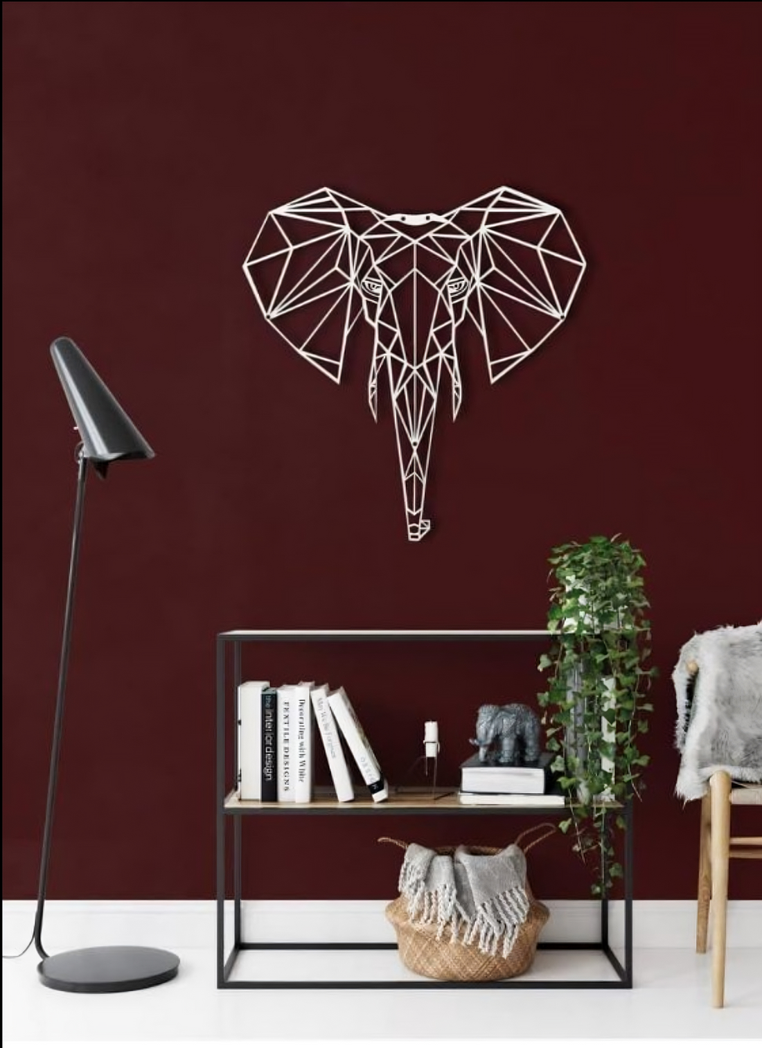Geo Tusk Metal Wall Art