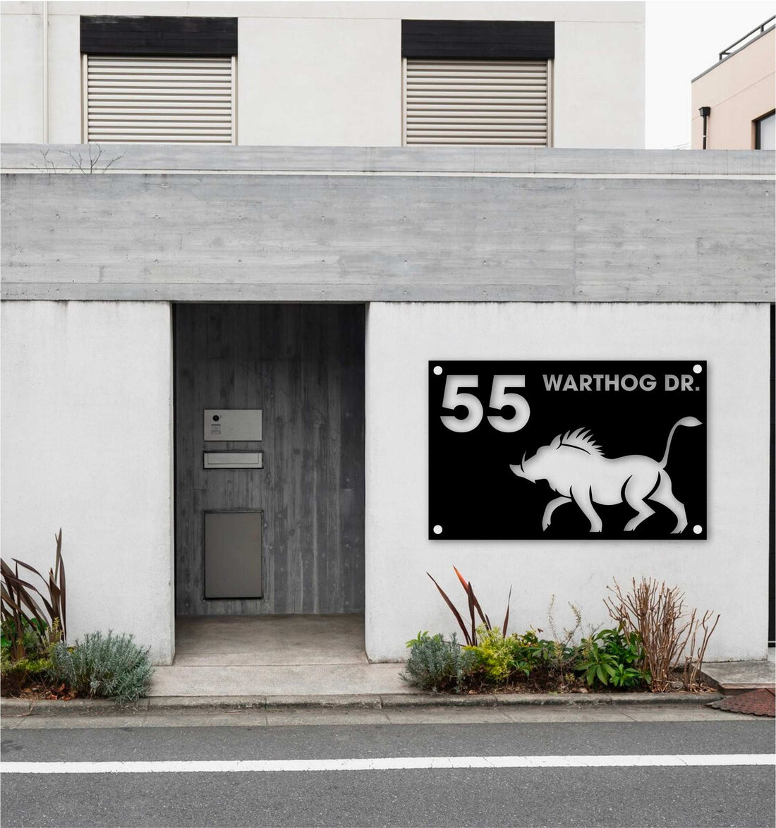 Warthog Metal House Number