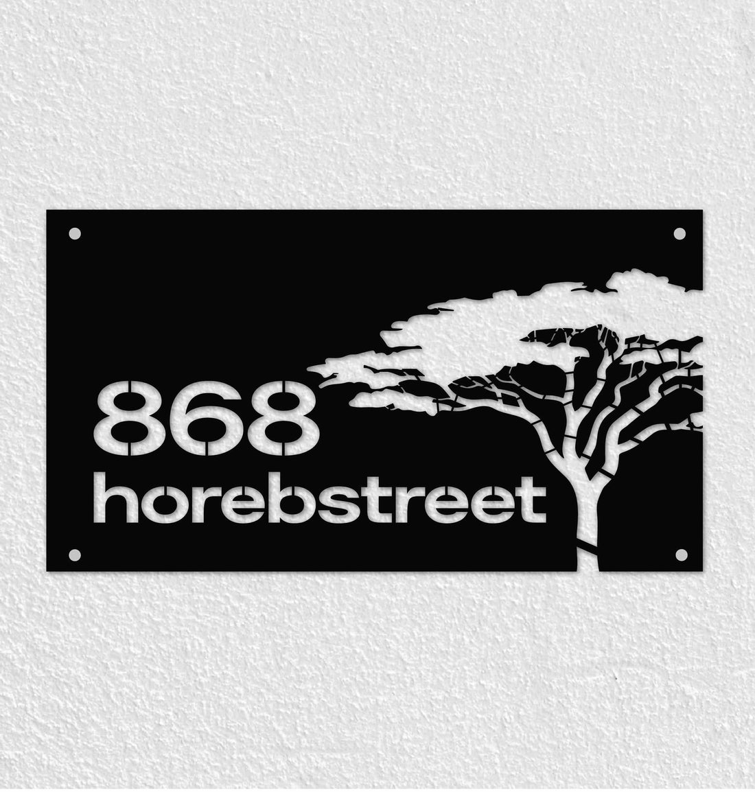 Acacia Tree Metal House Number