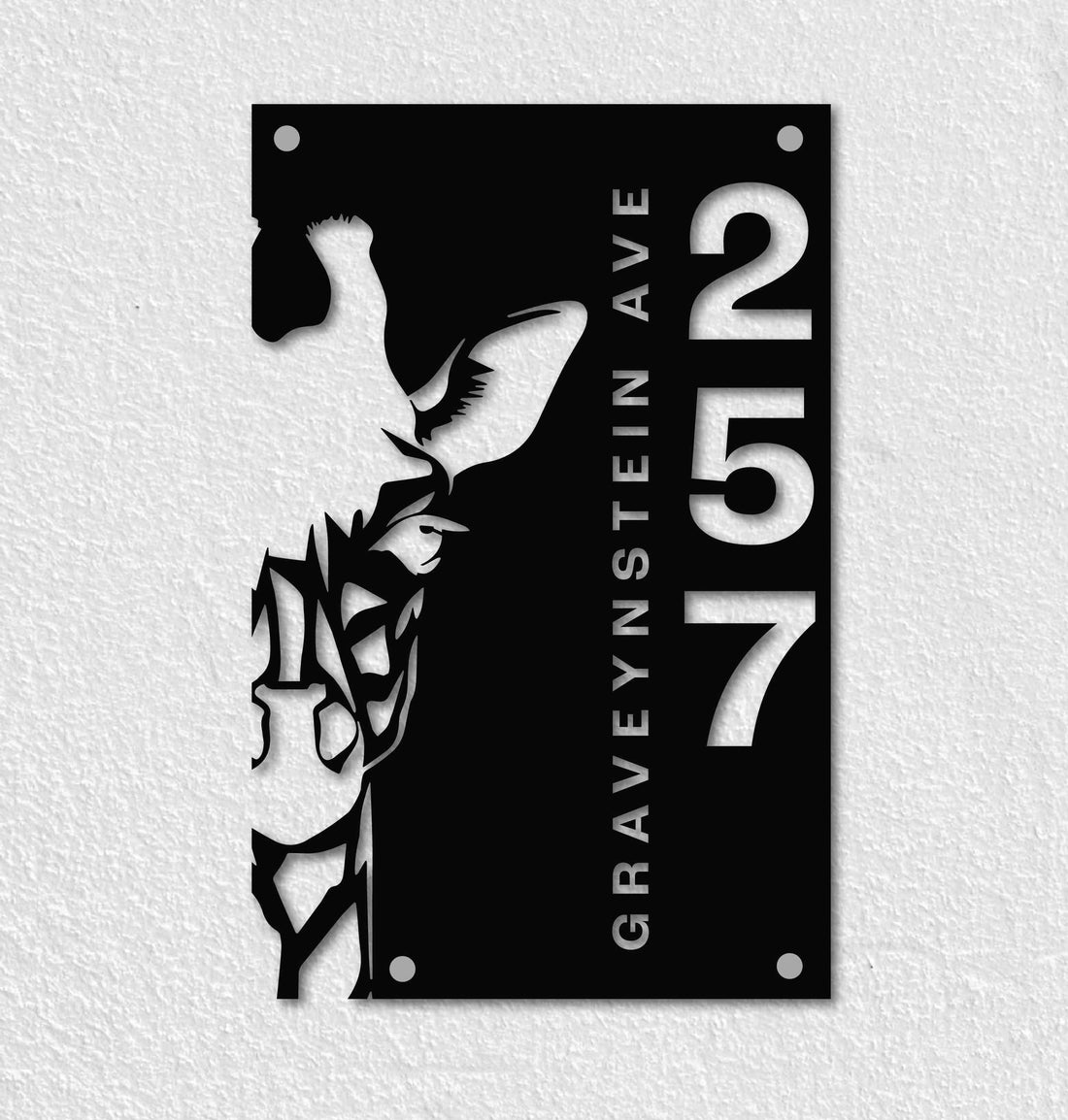 Giraffe Metal House Number