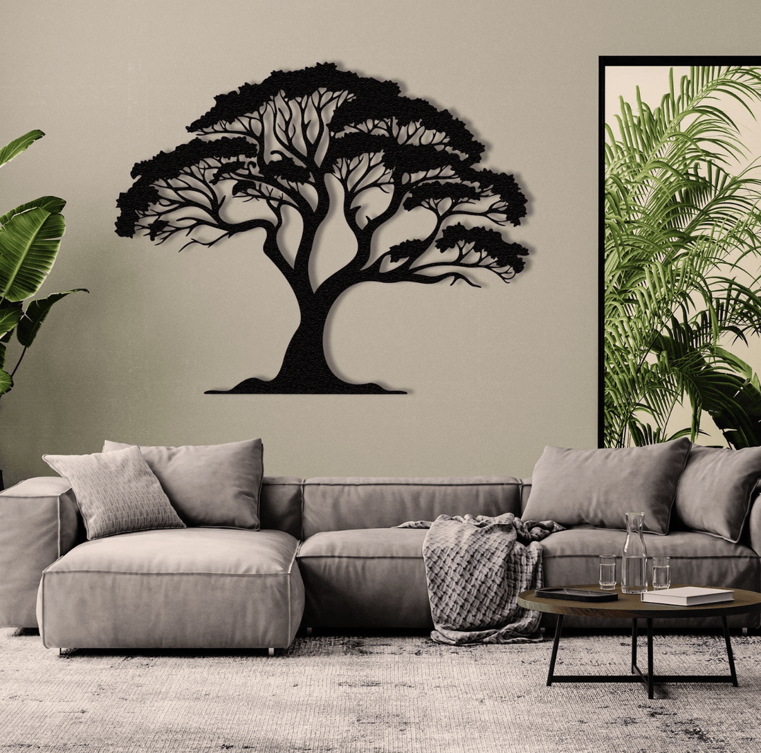 Golden Oak Metal Artwork - S(600mm x 481mm) / Black