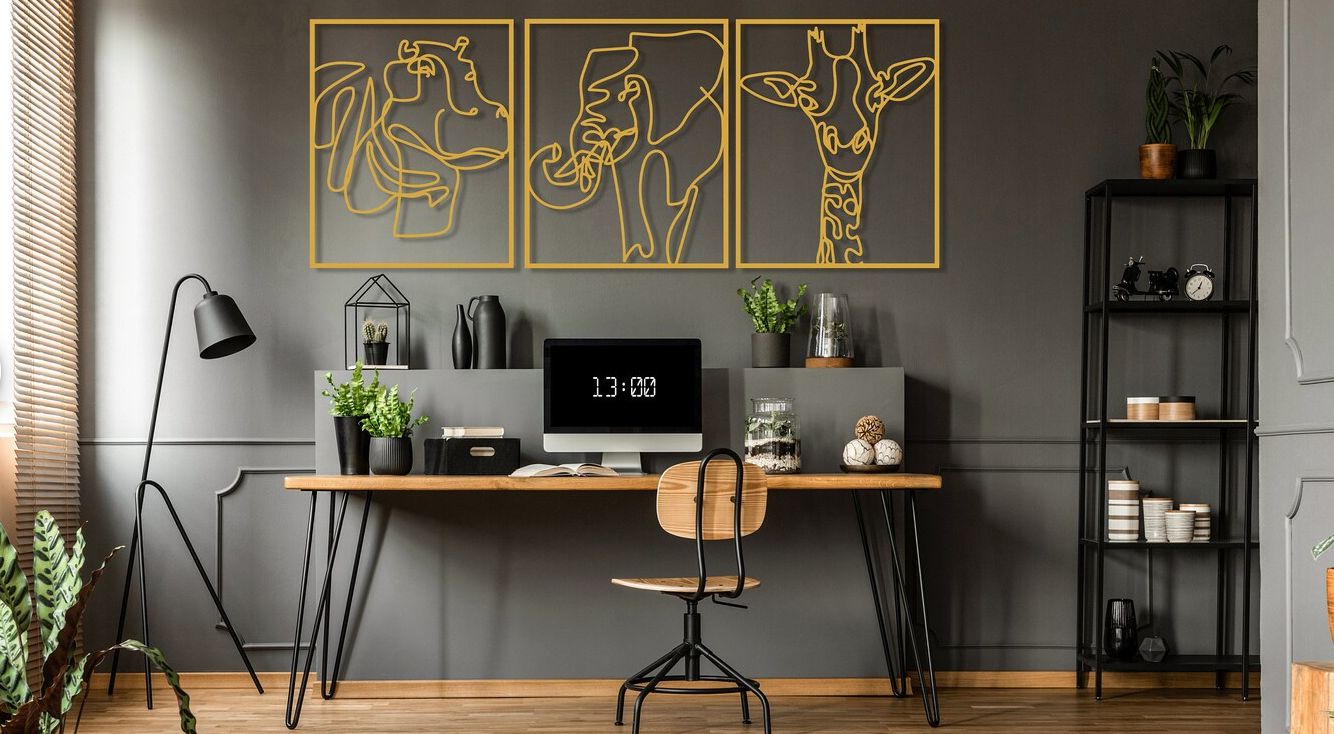 Safari Trifecta Metal Wall Art