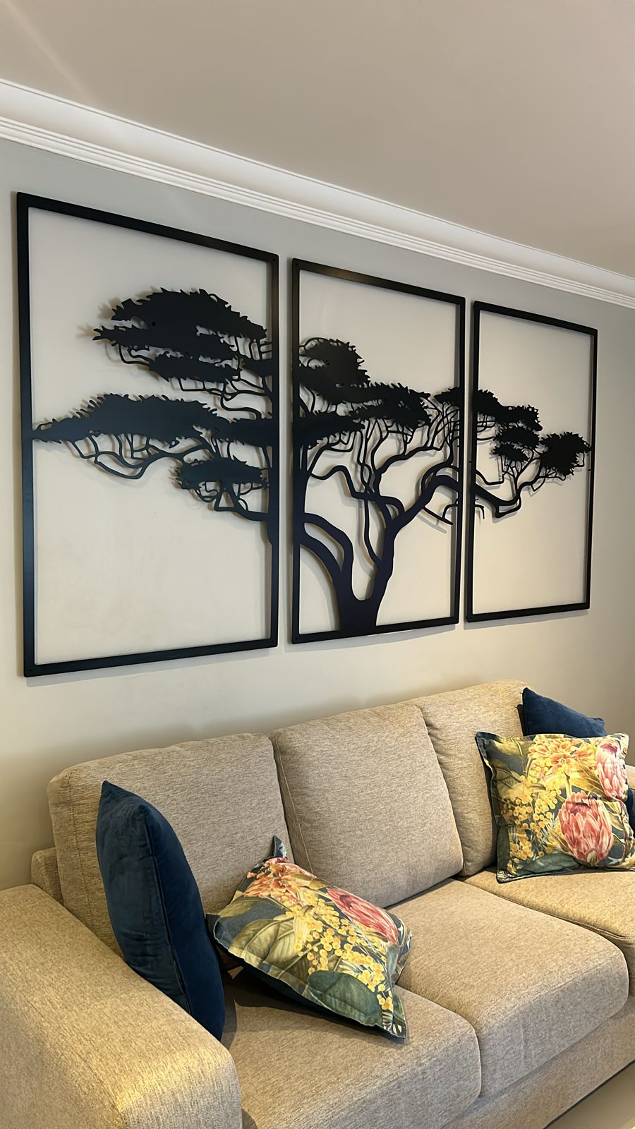 Triptych Tree Metal Wall Art