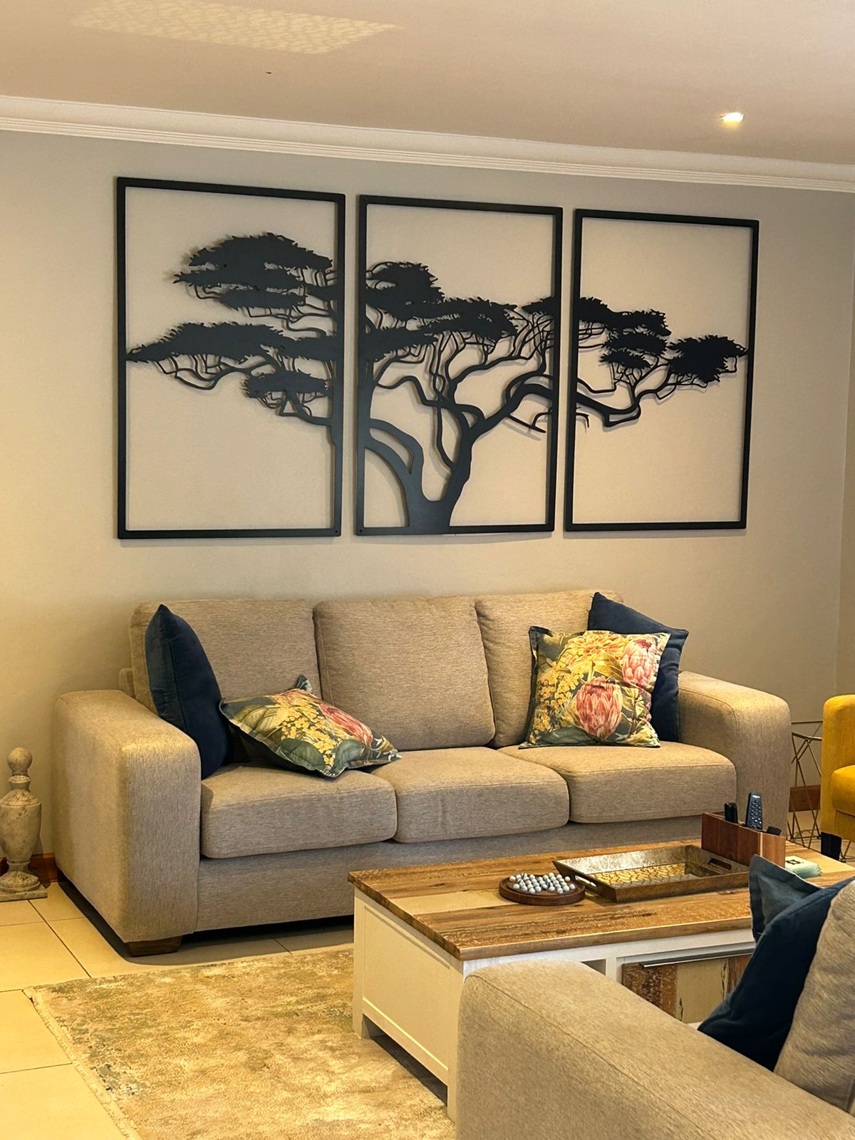 Triptych Tree Metal Wall Art