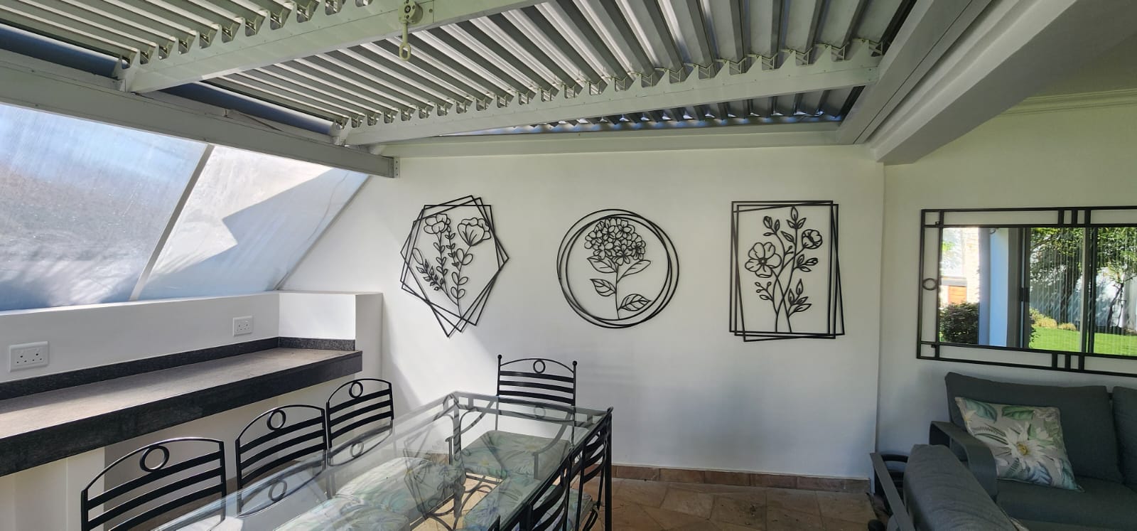 Wild Flowers in Funky Frame Metal Wall Art
