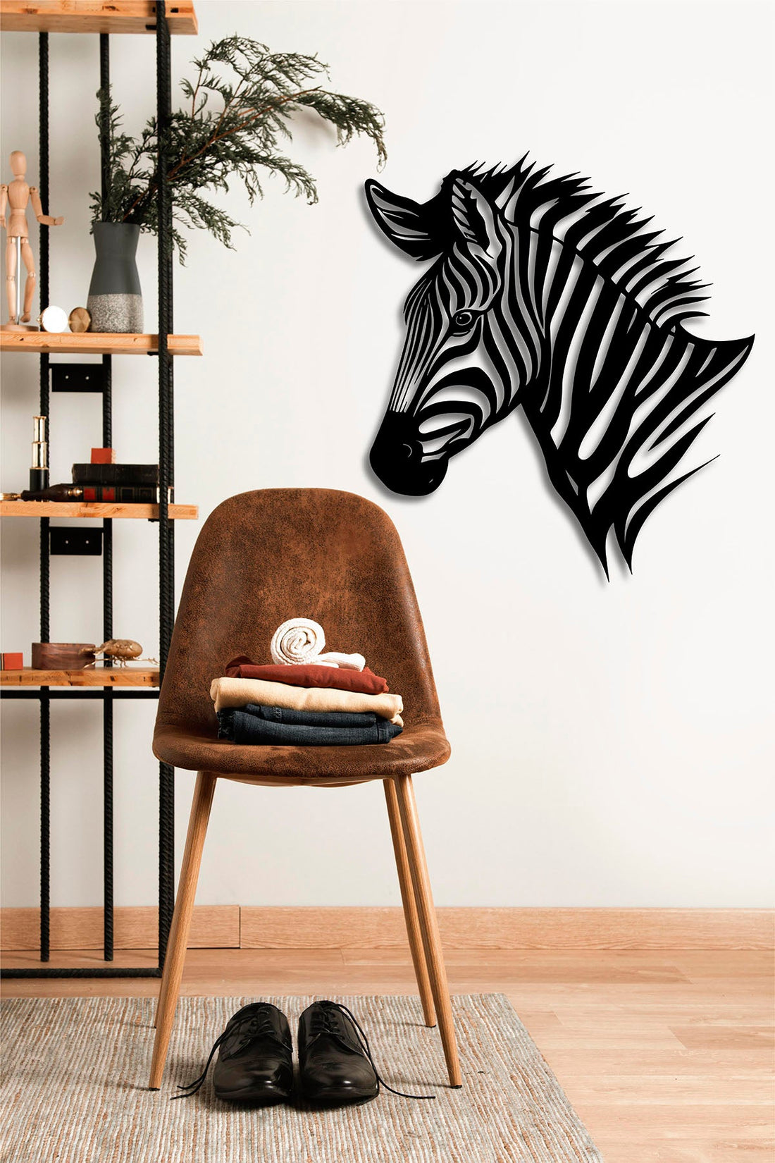 Zebra Metal Wall Art Mockup