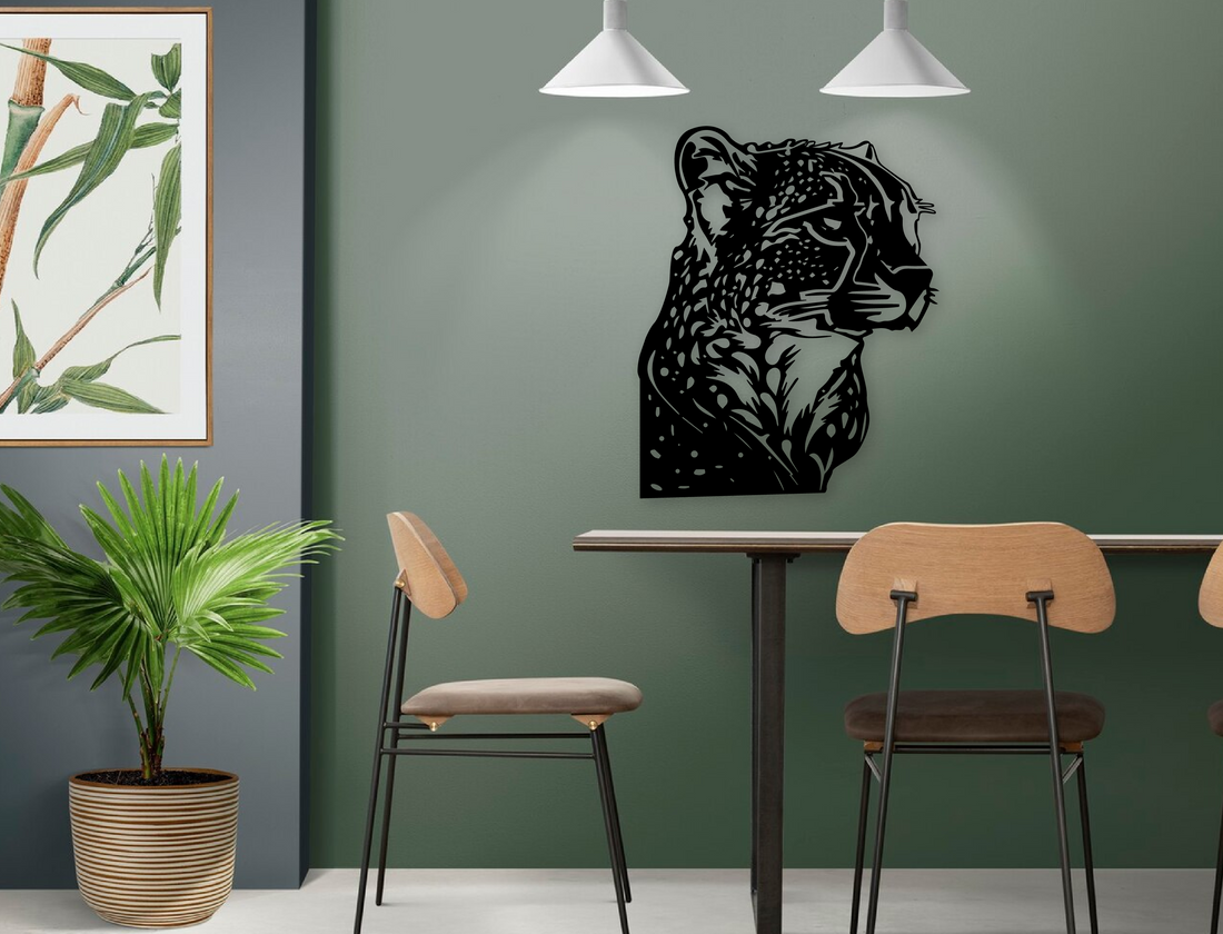 Cheetah Chase Metal Wall Art