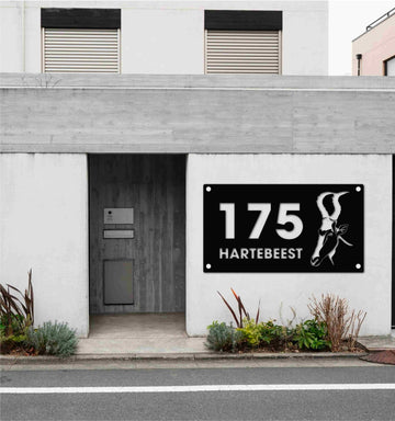 Hartebeest Metal House Number