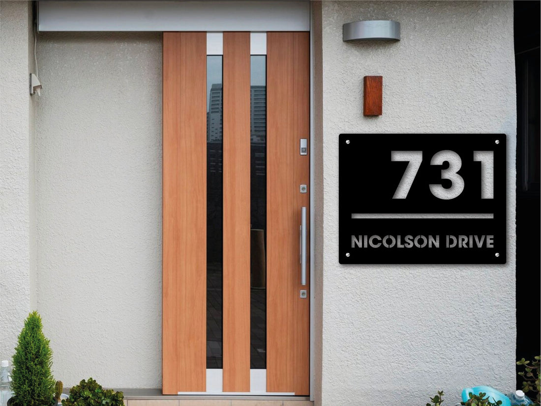 Modern Metal House Number