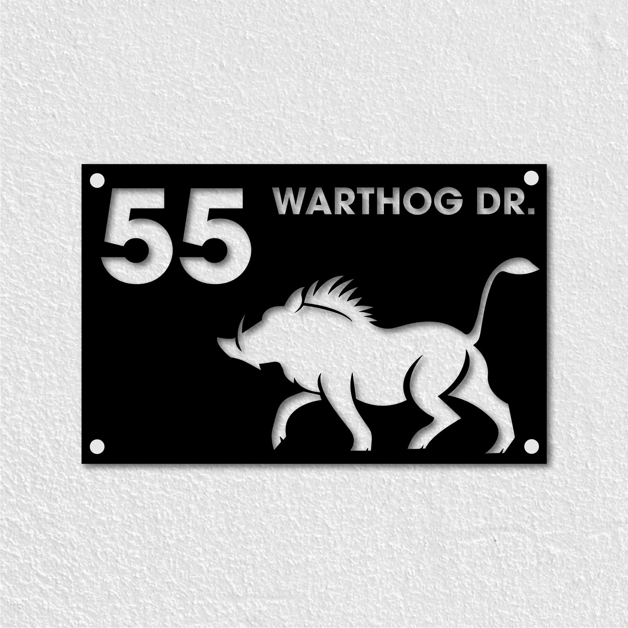 Warthog Metal House Number