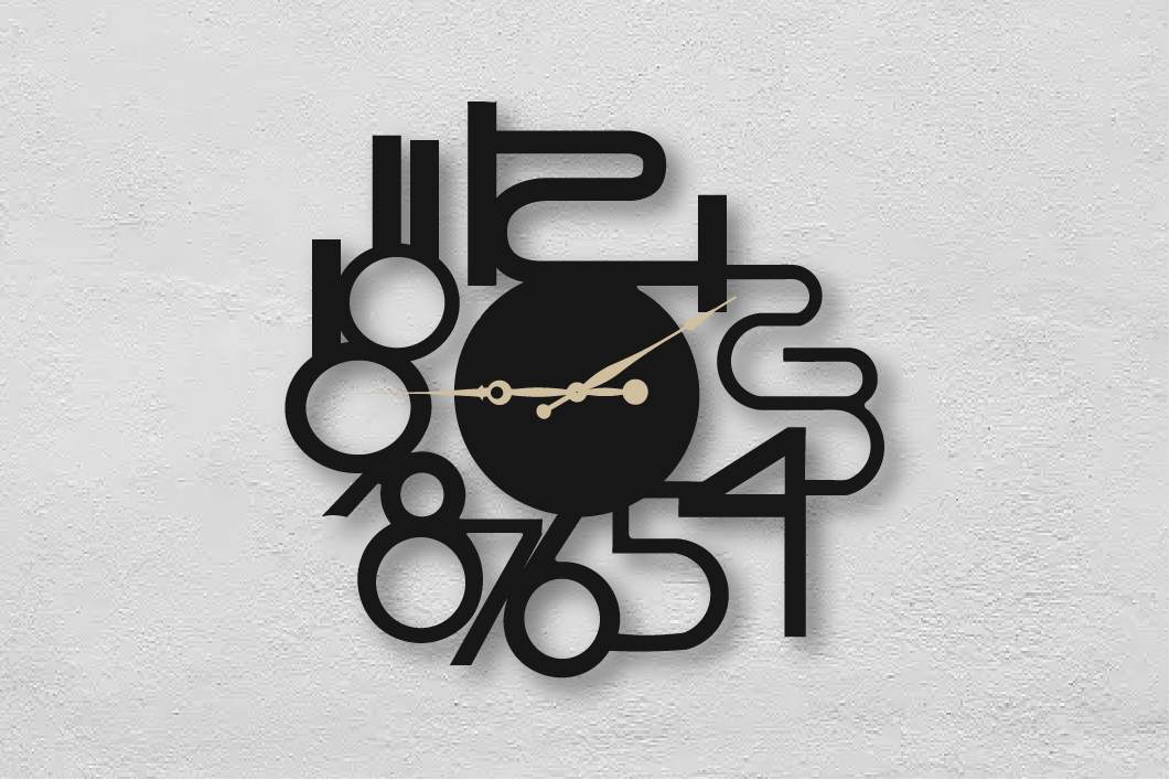 Connected Modern Metal Wall Clock