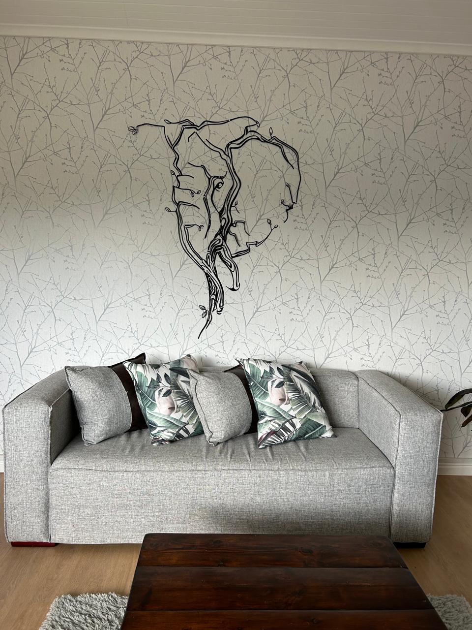Elephant Branch Metal Wall Art