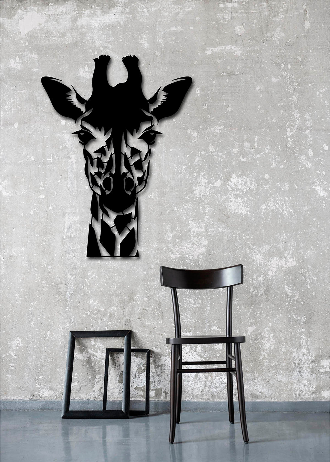 Giraffe Metal Wall Art Mockup