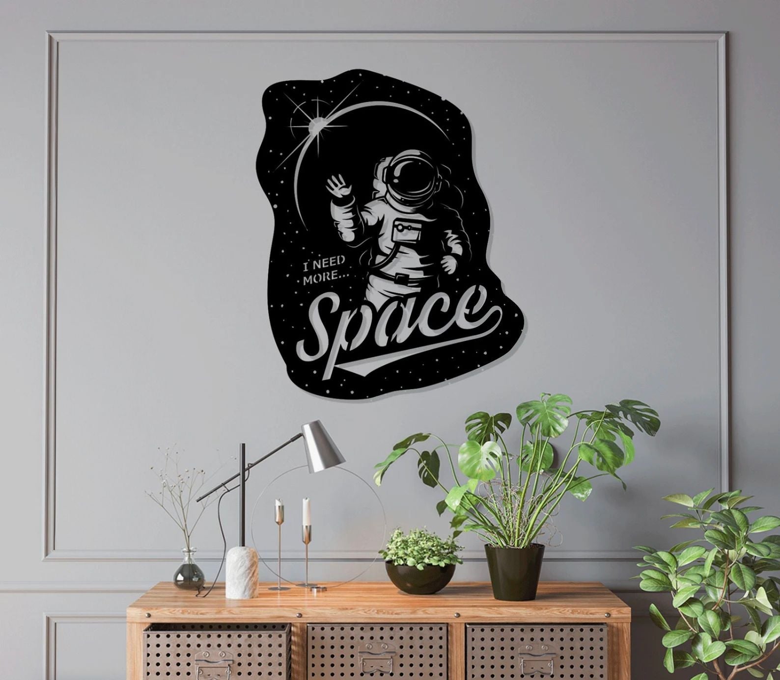 Spaceman Metal Wall Art