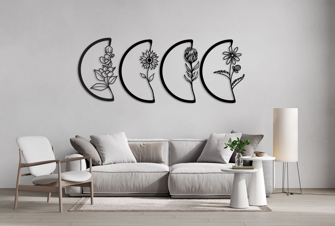 Wild flower and co metal wall art